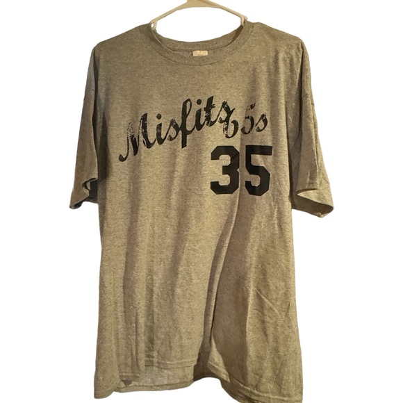 Hanes Other - Retro MISFITS 65s Softball #35 Baseball Men’s XL Gray T-Shirt Rock MINTY